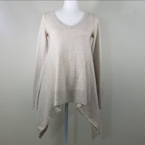 Aqua Asimetrical V-Neck Sweater Size 0